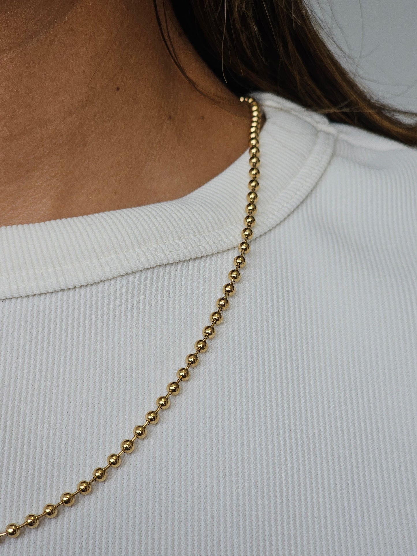 Cadena Militar 42 cm x 3 mm – Estilo Cercano y Minimalista