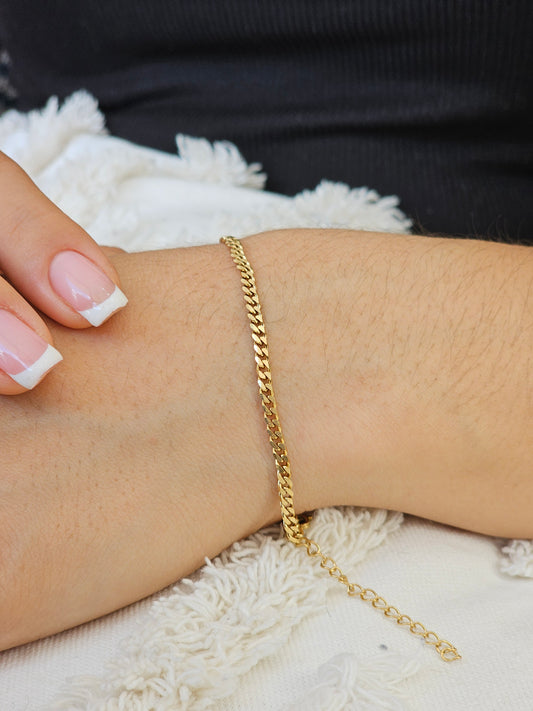 Pulsera Cubana 17 cm x 3 mm – Clásica y Elegante Unisex