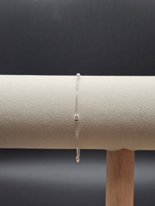 Pulsera Veneciana Plata Ley 925 18 cm – Diseño Clásico Brillante