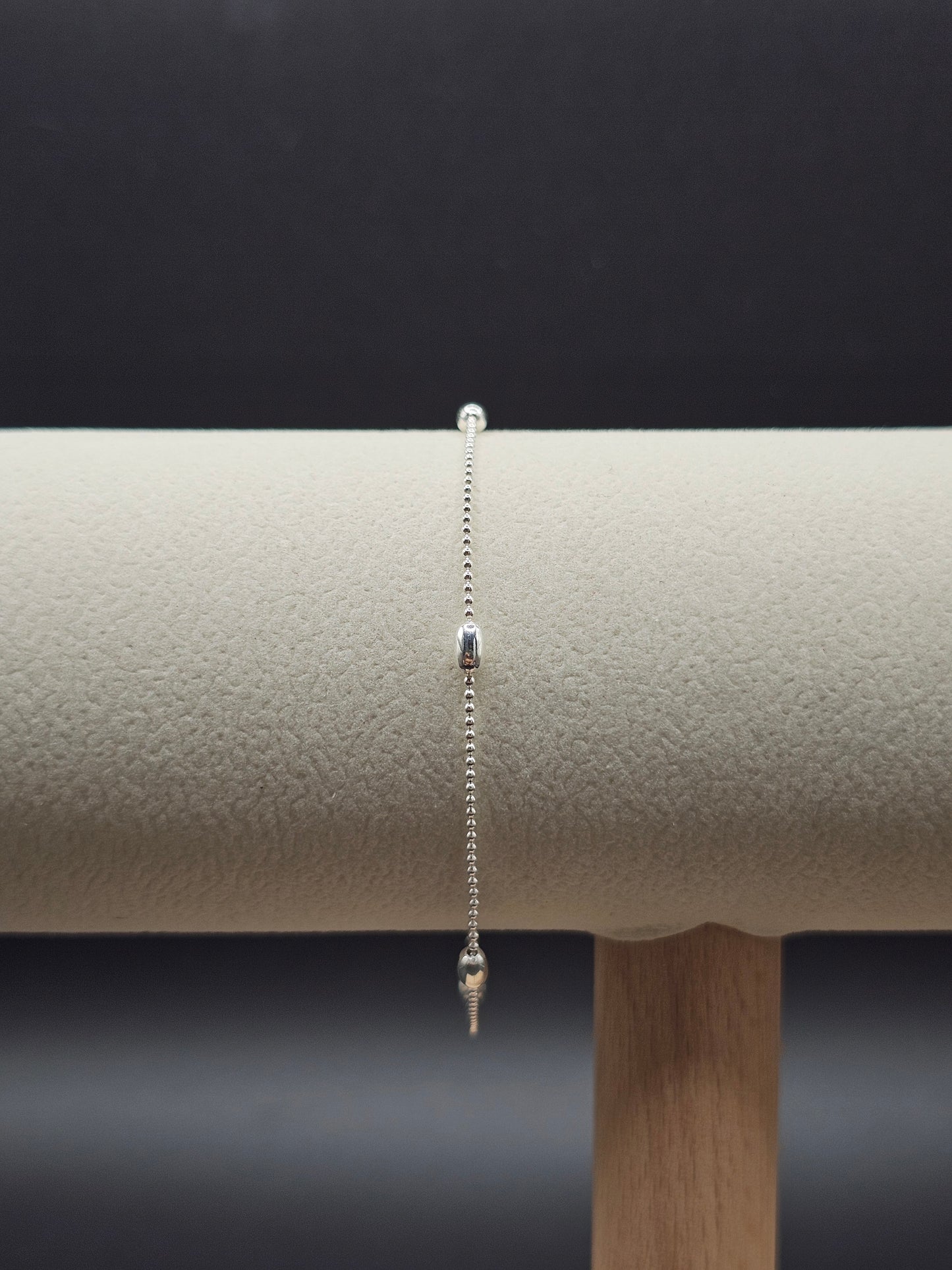 Pulsera Bolitas Plata Ley 925 18 cm – Estilo Moderno y Juvenil