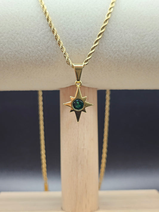 Dije Estrella Circon Verde