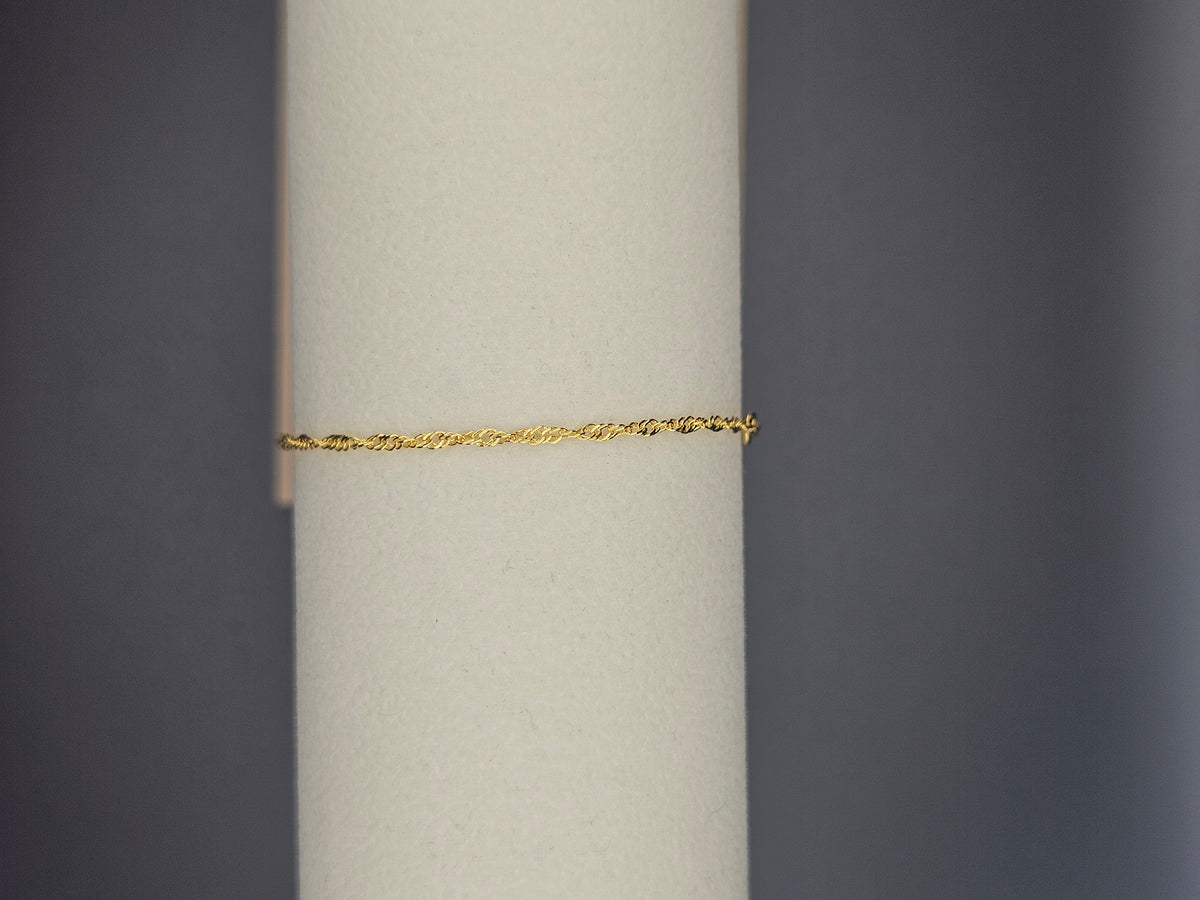 Pulsera Singapur 16 cm x 1.5 mm + Extensor