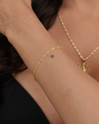 Pulsera Singapur 16 cm x 1.5 mm + Extensor