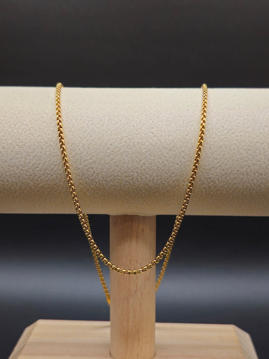 Cadena Veneciana 45 cm x 2 mm – Estilo Geométrico y Sofisticado